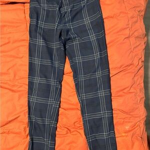 Zara Men Navy Plaid Pants
